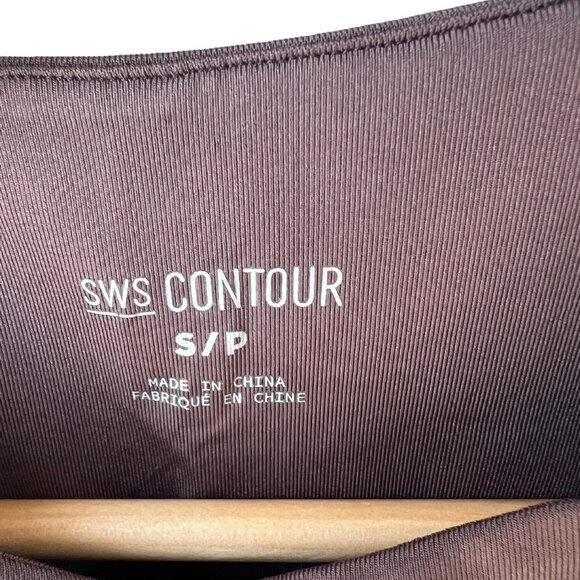 SWS Contour Bodysuit Top Women's Brown Sleeveless Scoop Neck Beach Size S/P - Picture 4 of 4